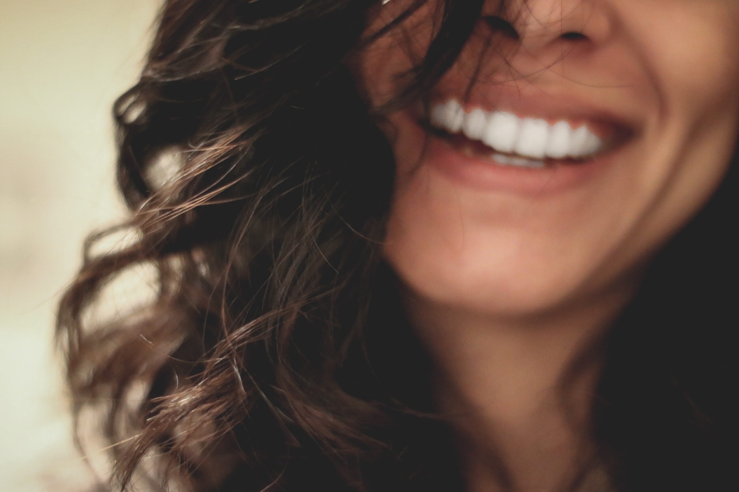 close-up of bright, white smile